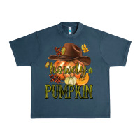 Midnight Navy Howdy Pumpkin Urban Heavy Tee - texasbilliewilder
