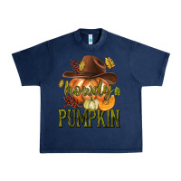 Navy Howdy Pumpkin Urban Heavy Tee - texasbilliewilder