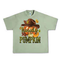 Oil Green Howdy Pumpkin Urban Heavy Tee - texasbilliewilder