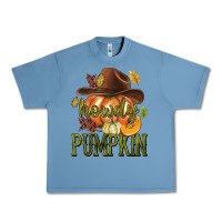 Pebble Blue Howdy Pumpkin Urban Heavy Tee - texasbilliewilder