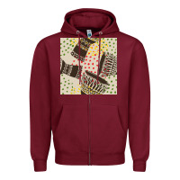 Burgundy african drum seamless pattern Zipper Hoodie - BundleAndBundleShop