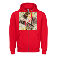 Red african drum seamless pattern Zipper Hoodie - BundleAndBundleShop