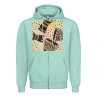 Seafoam african drum seamless pattern Zipper Hoodie - BundleAndBundleShop