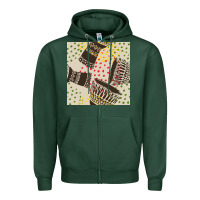 Sports Green african drum seamless pattern Zipper Hoodie - BundleAndBundleShop