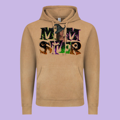 Momster With Witch Vintage Hoodie Designed By Nancycooperartshop