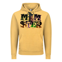 Vintage Mustard Momster with witch Vintage Hoodie - NancyCooperArtShop