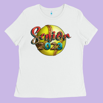 Softball Senior 2023 Ladies Tee Designed By Bundleandbundleshop