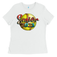 White softball senior 2023 Ladies Tee - BundleAndBundleShop