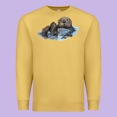 California Sea Otter Premium Sweatshirt Designed By Lillyallendesigns