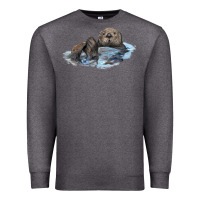 Charcoal Heather california sea otter Premium Sweatshirt - LillyAllenDesigns