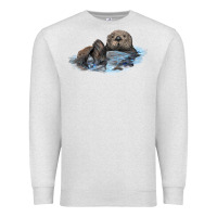 Oatmeal Heather california sea otter Premium Sweatshirt - LillyAllenDesigns
