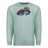 Seafoam california sea otter Premium Sweatshirt - LillyAllenDesigns