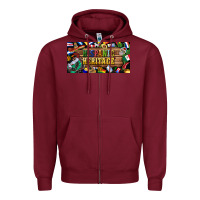 Burgundy hispanic heritage license plate Zipper Hoodie - BundleAndBundleShop