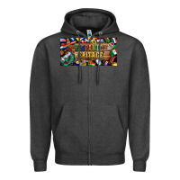 Charcoal Heather hispanic heritage license plate Zipper Hoodie - BundleAndBundleShop