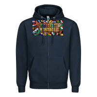 Navy hispanic heritage license plate Zipper Hoodie - BundleAndBundleShop
