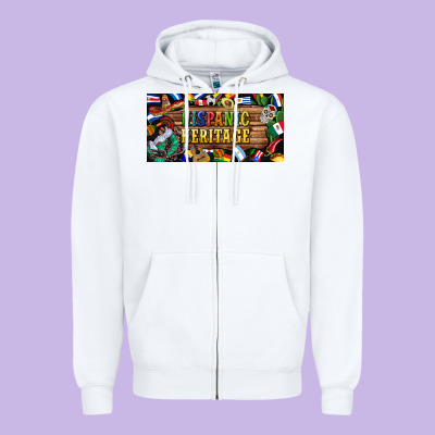 Hispanic Heritage License Plate Zipper Hoodie Designed By Bundleandbundleshop