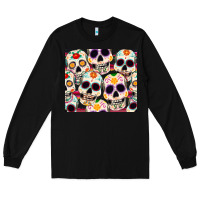 Black cinco de mayo skull Long Sleeve Tee - CowGirlArtShop