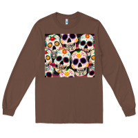 Chestnut cinco de mayo skull Long Sleeve Tee - CowGirlArtShop