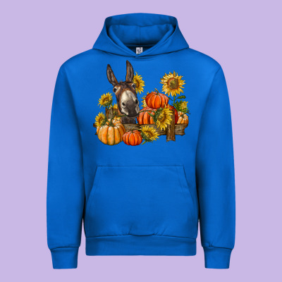 Donkey Sunflower And Pumpkin Farm Urban Hoodie Designed By Barkaloodesign