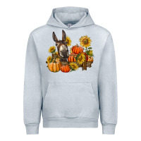 Heather Grey donkey sunflower and pumpkin farm Urban Hoodie - BarkalooDesign