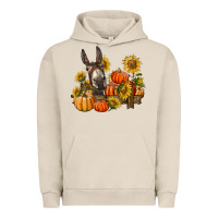 Pigment French Oak donkey sunflower and pumpkin farm Urban Hoodie - BarkalooDesign