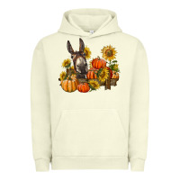 Pigment Pistachio donkey sunflower and pumpkin farm Urban Hoodie - BarkalooDesign