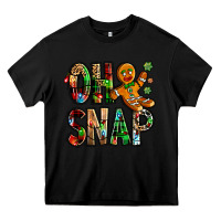 Black Oh snap Christmas Heavy Core Tee - NancyCooperArtShop
