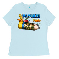 Baby Blue daycare dude Ladies Tee - BundleAndBundleShop
