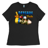Black daycare dude Ladies Tee - BundleAndBundleShop