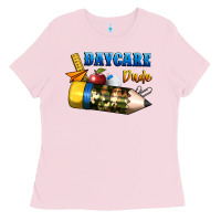 Bubblegum Pink daycare dude Ladies Tee - BundleAndBundleShop