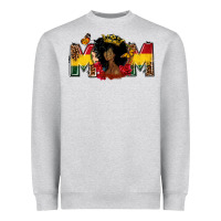 Heather Grey Juneteenth mom Heavyweight Sweatshirt - FaDigitalArtStudio