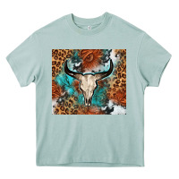 Arona Western with bull skull Heavy Core Tee - NancyCooperArtShop
