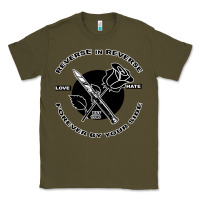 Army Green Reverse ın Reverse Love Hate Forever By Your Sıde Classic Tee - Bettercallsaul