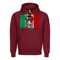Burgundy mexican messy bun mamacita Zipper Hoodie - BundleAndBundleShop