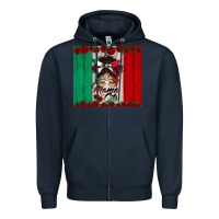 Navy mexican messy bun mamacita Zipper Hoodie - BundleAndBundleShop