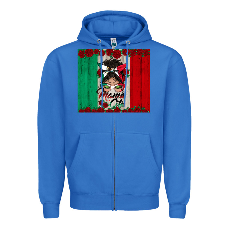 Mexican Messy Bun Mamacita Zipper Hoodie by BundleAndBundleShop | Teevron