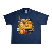 Navy Fall Truck Urban Heavy Tee - texasbilliewilder