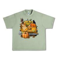 Oil Green Fall Truck Urban Heavy Tee - texasbilliewilder