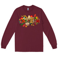 Burgundy cinco de mayo librarian Long Sleeve Tee - CowGirlArtShop