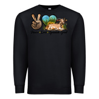 Black Peace Love Spanish Goat Premium Sweatshirt - LillyAllenDesigns