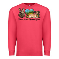 Cardinal Peace Love Spanish Goat Premium Sweatshirt - LillyAllenDesigns