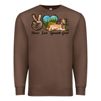Chestnut Peace Love Spanish Goat Premium Sweatshirt - LillyAllenDesigns