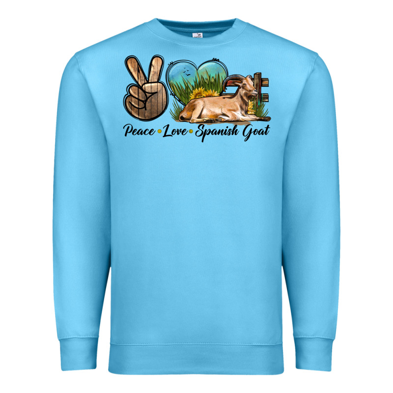 Peace Love Spanish Goat Premium Sweatshirt by LillyAllenDesigns | Teevron