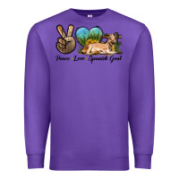 Purple Peace Love Spanish Goat Premium Sweatshirt - LillyAllenDesigns