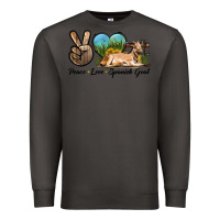 Smoke Peace Love Spanish Goat Premium Sweatshirt - LillyAllenDesigns