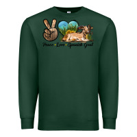 Sports Green Peace Love Spanish Goat Premium Sweatshirt - LillyAllenDesigns