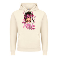 Vintage Artic pray fight believe breast cancer afro messy bun Vintage Hoodie - texasbilliewilder
