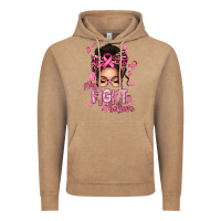 Vintage Coffee pray fight believe breast cancer afro messy bun Vintage Hoodie - texasbilliewilder