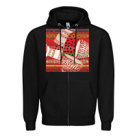 Black african drum colorful seamless pattern Zipper Hoodie - BundleAndBundleShop