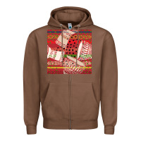 Chestnut african drum colorful seamless pattern Zipper Hoodie - BundleAndBundleShop